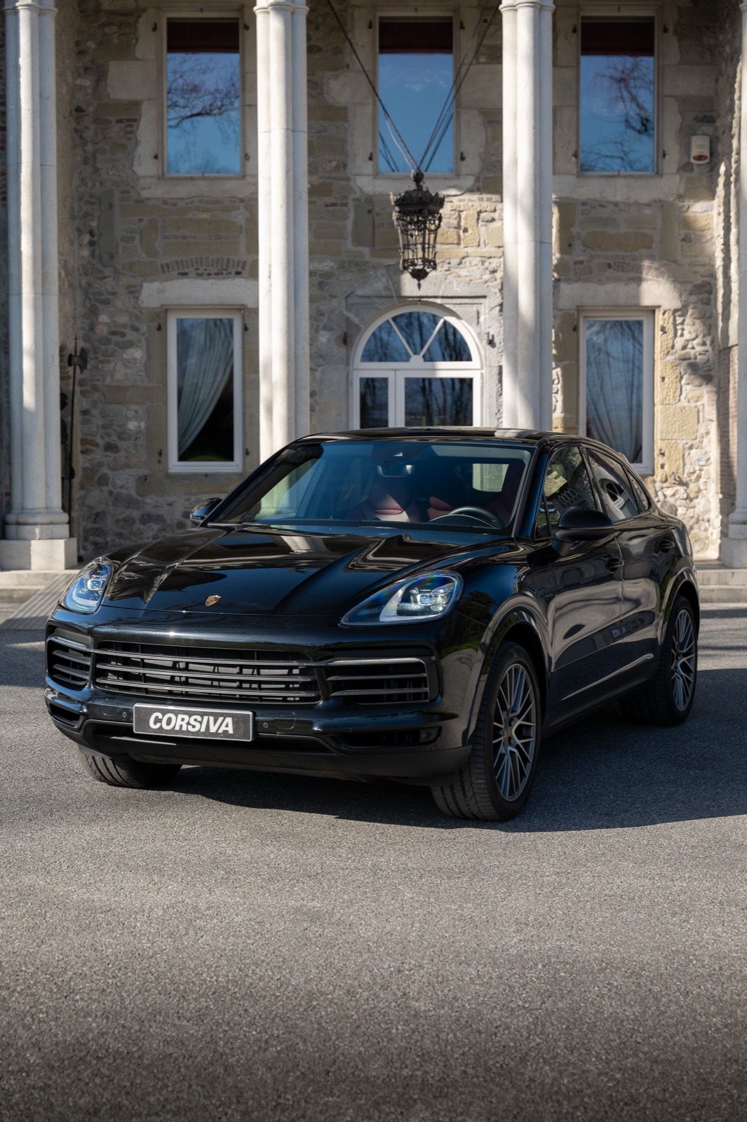 Porsche Cayenne rental car — luxury SUV for the French Alps ski resorts