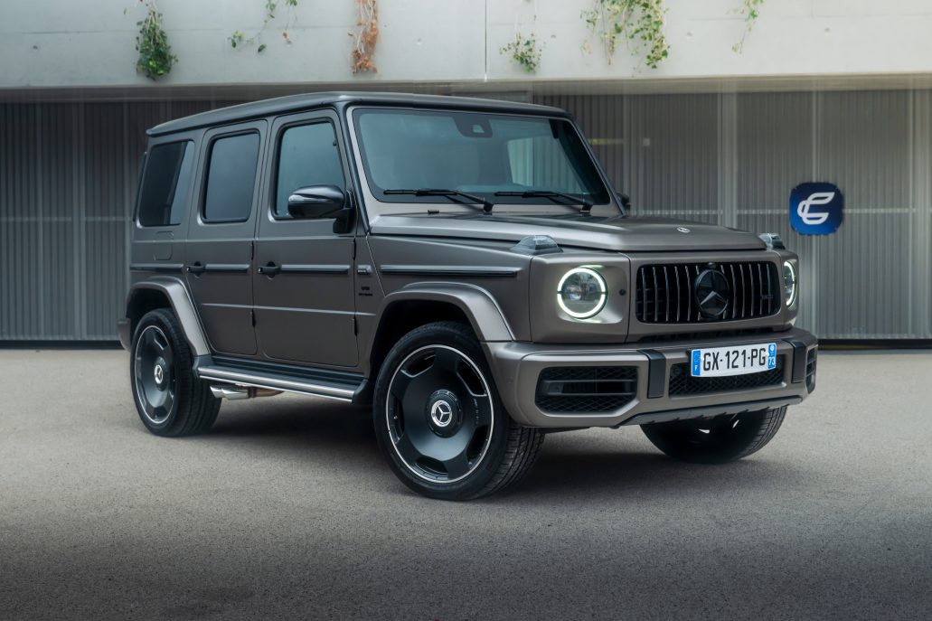 Location Mercedes G 63 AMG 2024 en Savoie — trois-quarts avant