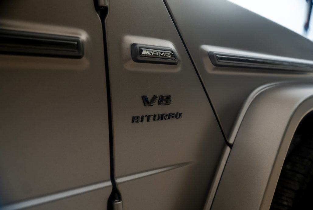 Mercedes G 63 AMG 2024 — badge V8 Biturbo